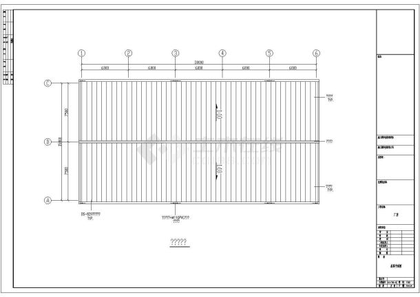 【福建】15米跨门式钢架结构厂房结构施工图-图一