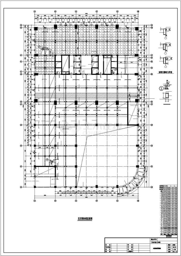 [湖南]地上二十四层框架核心筒结构商务楼结构施工图-图二