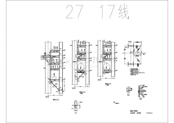 单层综合管架结构炼钢厂厂房施工图-图二