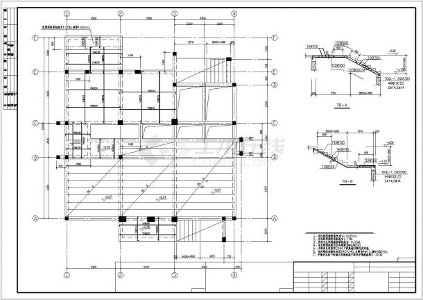 【江苏】二层砖混结构小别墅结构施工图-图二