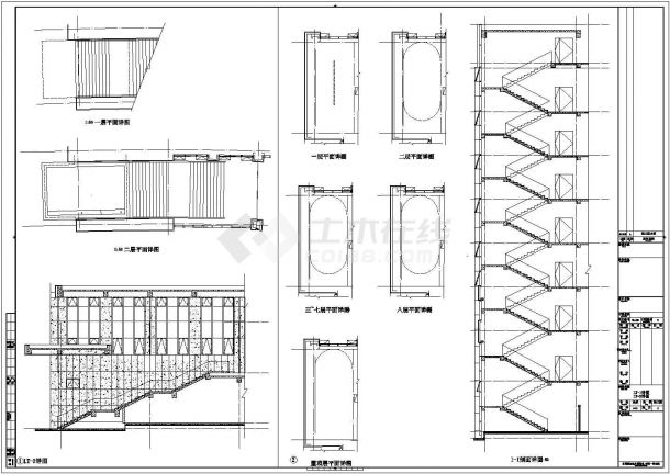 【江苏】八层框架结构档案馆结构设计施工图（含建筑图、HKFZ桩）-图一