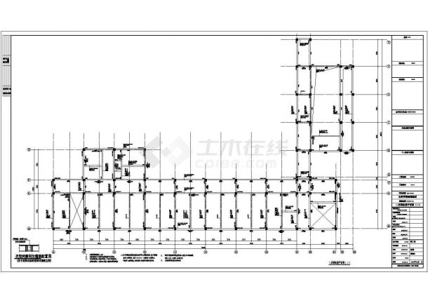 【江苏】五层框架结构职业学院教学楼结构设计施工图-图二