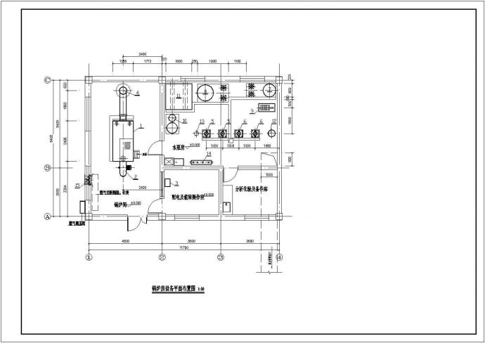 某地区锅炉房平面布置设计施工套图_图1