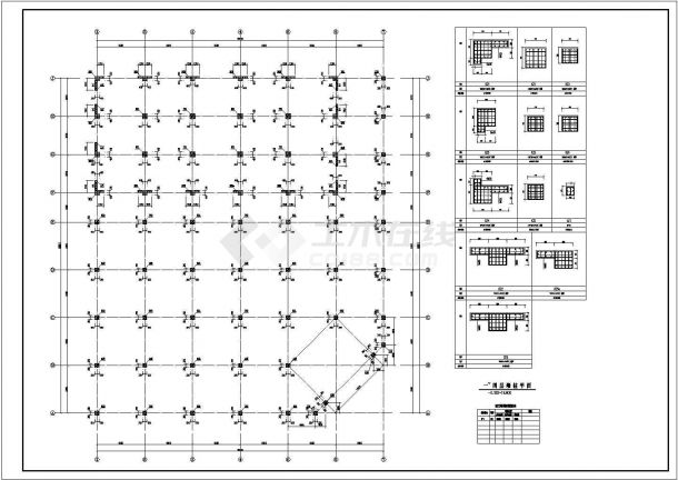 【陕西】十六层框架剪力墙结构酒店商业综合体结构施工图（CFG桩）-图二