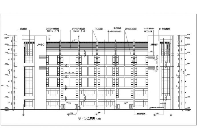 某地6层框架结构商业楼建筑设计施工图_图1