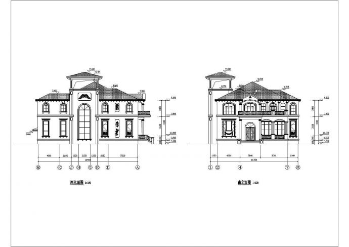 某地2层砖混结构独栋别墅建筑方案设计_图1
