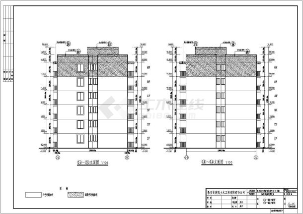 某地6层框架结构廉租房住宅楼建筑设计方案图-图二