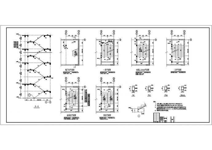 某工程项目典型双跑楼梯结构施工图_图1