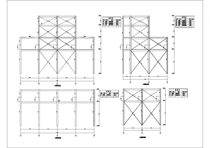 某地区三跨54米门式钢架CAD图_图1