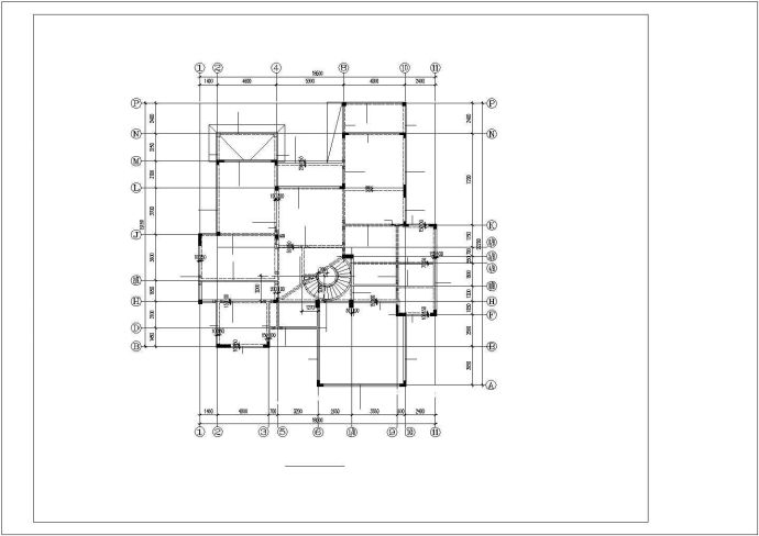 高尔夫别墅（意大利式）结构图纸_图1