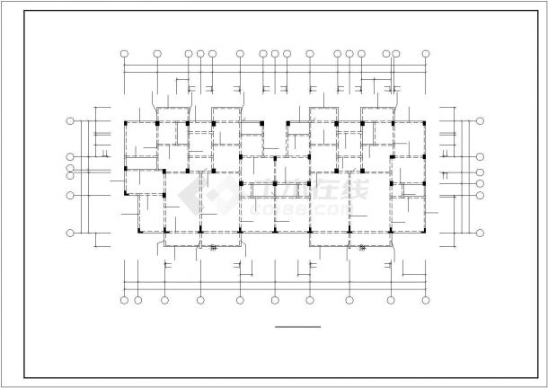 某顶层复式住宅结构设计图纸（框架结构）-图二