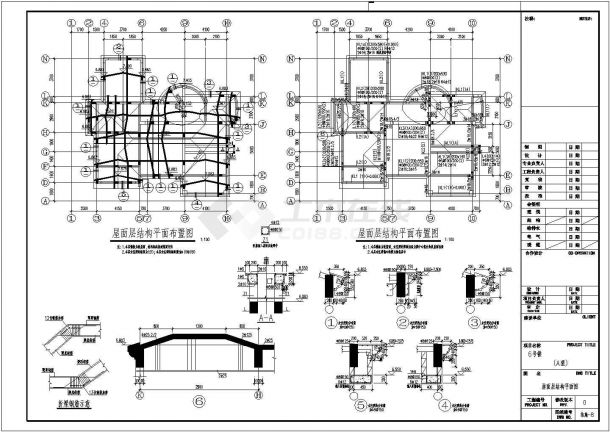 高尔夫别墅（西班牙式）结构图纸-图二