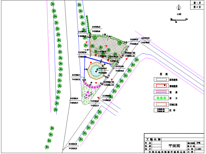 某步行街广场绿化景观规划设计施工图_图1