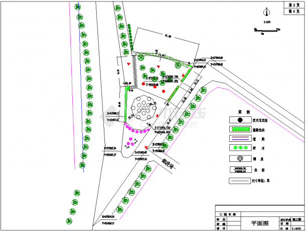 某步行街广场绿化景观规划设计施工图-图二