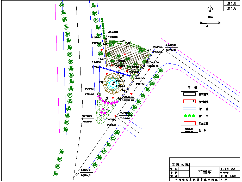 某步行街广场绿化景观规划设计施工图
