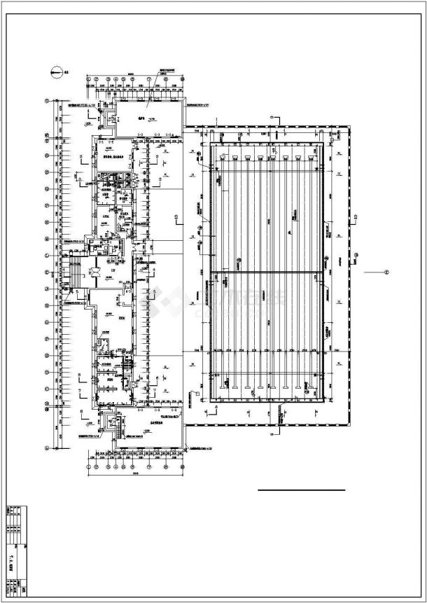 某大学游泳池及附属用房建筑设计施工图-图一