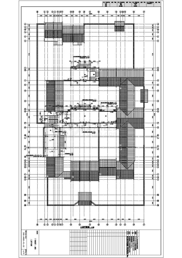 [山东]框架结构古建筑大院结构图-图一