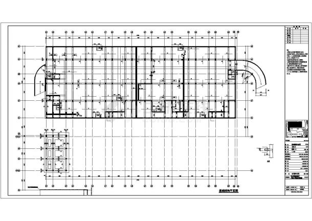 [南京]两层大跨度框架结构艺术学院设计车间结构施工图-图一