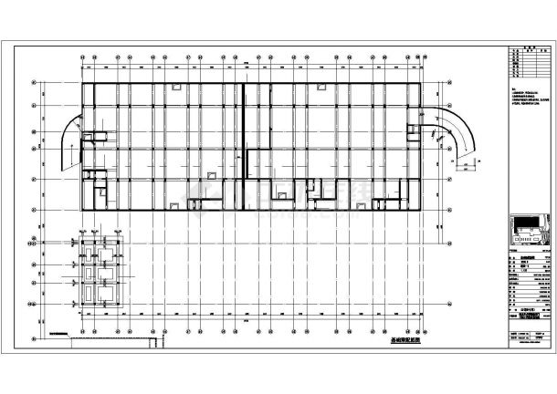 [南京]两层大跨度框架结构艺术学院设计车间结构施工图-图二