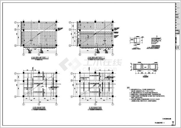 [湖北]地上七层框架结构门诊住院综合楼结构施工图（含建施）-图二