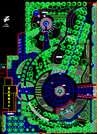 CAD某公园景观规划设计-图一