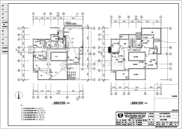 江南某小区2层独栋别墅电气设计施工图图-图二