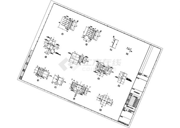 四层框架结构游泳馆与篮球馆结构施工图（局部混合结构）-图一