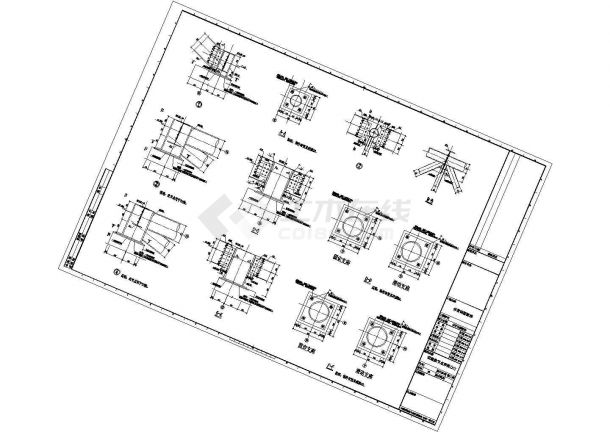 四层框架结构游泳馆与篮球馆结构施工图（局部混合结构）-图二