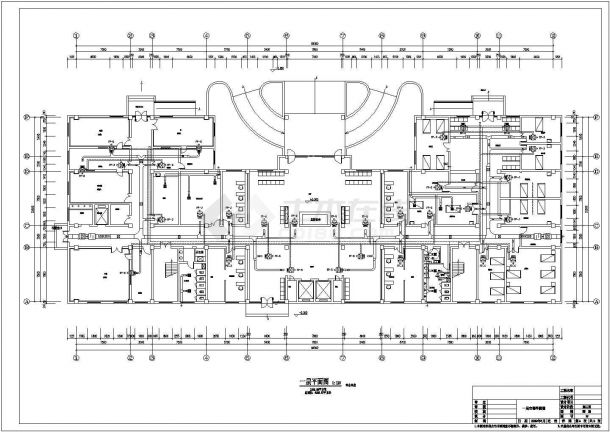 五层医院洁净空调CAD平面布置参考图-图二