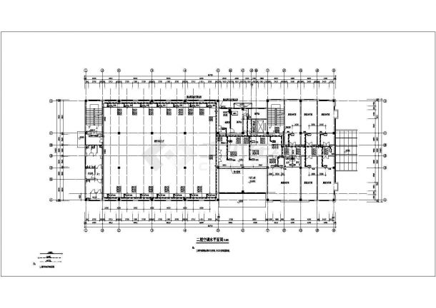 石首市某三层军区疗养院空调CAD布置图-图二