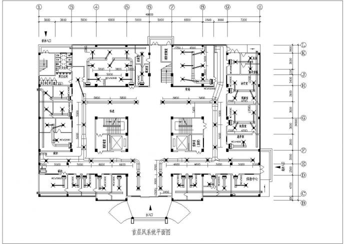 多层医院空调系统CAD参考图_图1