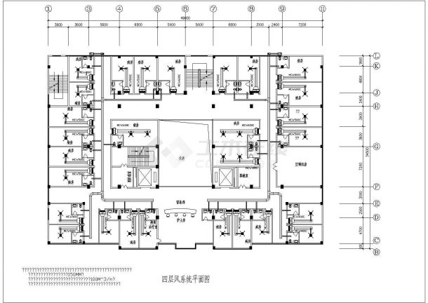 多层医院空调系统CAD参考图-图二