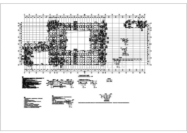 [江苏]十二层框架剪力墙结构办公楼结构施工图-图一