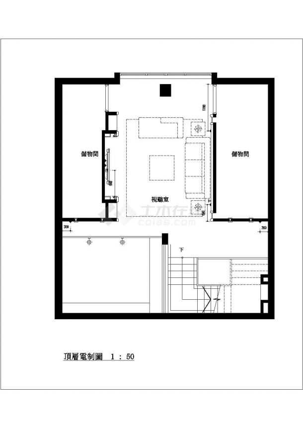 【江苏】某现代风格三层别墅室内装修图-图二