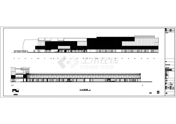 【江西】现代风格三层商住建筑设计方案图-图二
