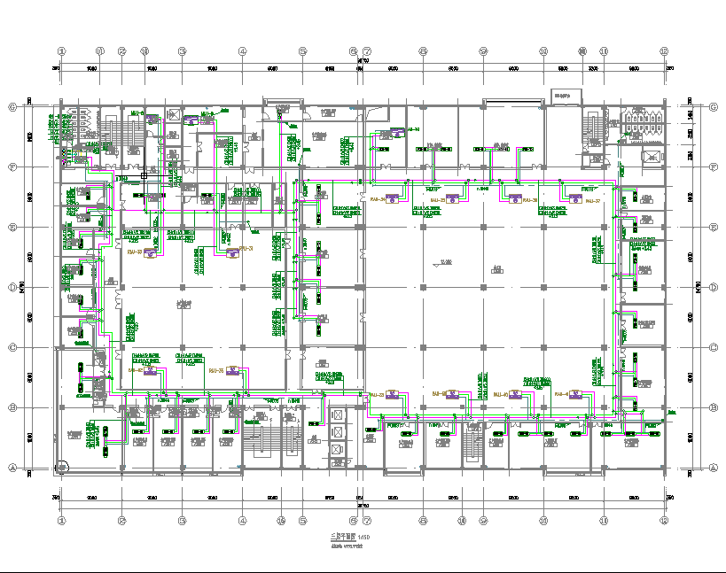 多层工业厂房舒适性空调及通风排烟系统设计施工图