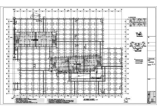 框架结构地下车库建筑结构施工图-图二