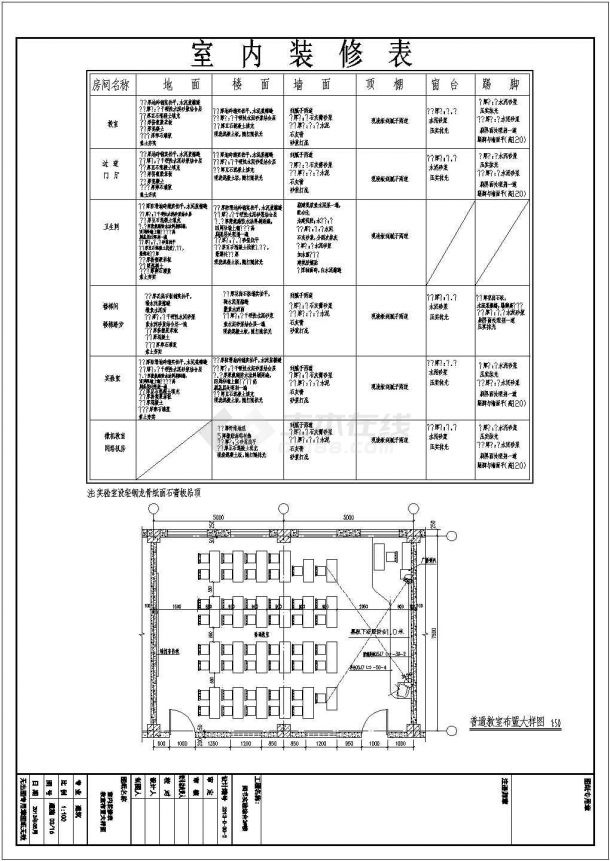 【内蒙古】三层框架结构图书综合楼结构设计施工图（含建筑图）-图二