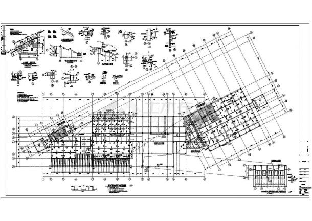 两层框架结构商务中心结构施工图（机械旋挖桩）-图二