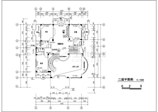 [福建]950平四层框架结构别墅结构施工图（含建筑图）-图一