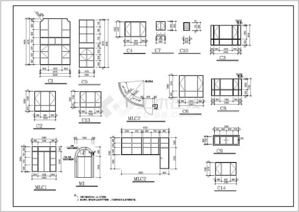 [江西]600㎡四层异形柱框架结构别墅结构施工图（600平含建筑图）-图一
