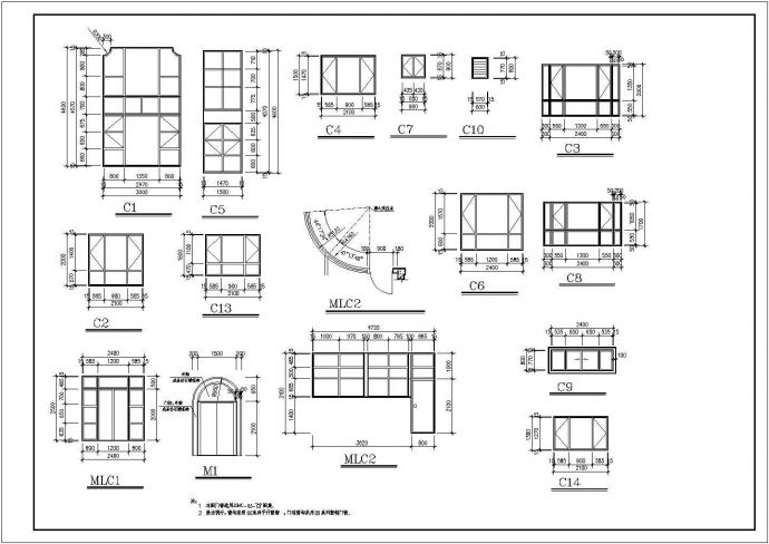 [江西]600㎡四层异形柱框架结构别墅结构施工图（600平含建筑图）_图1