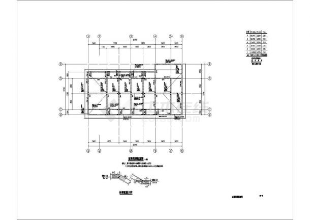 石首市某大型六层框剪别墅结构CAD布置图-图二