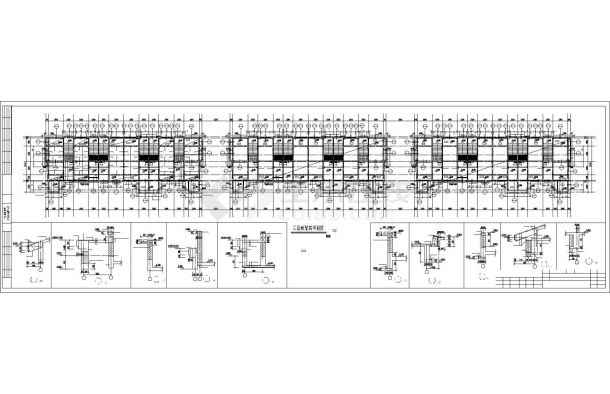 四层框架结构别墅完整施工图（三栋）-图二