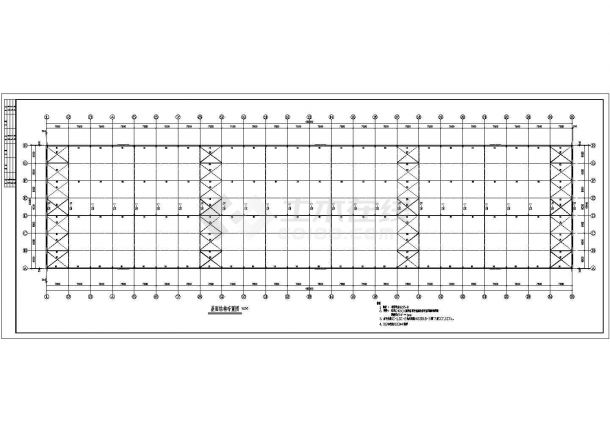 某地两层钢结构厂房结构设计施工图-图一