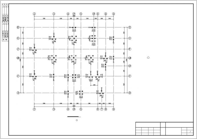 某坡屋顶框架结构别墅结构设计图_图1