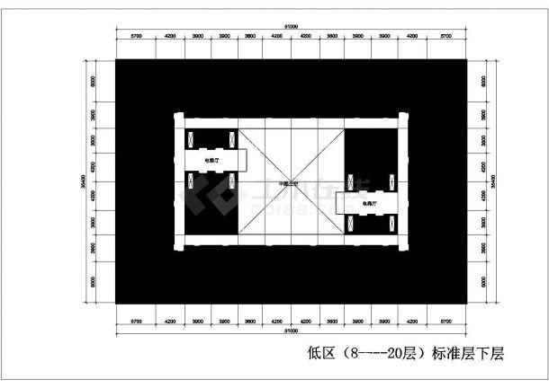 上海长峰超大百货商城建筑平面施工图-图二