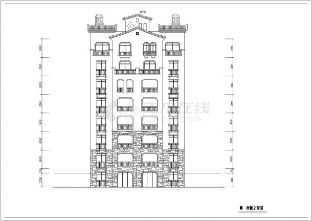 某地六层砖混结构住宅建筑设计方案图纸-图二