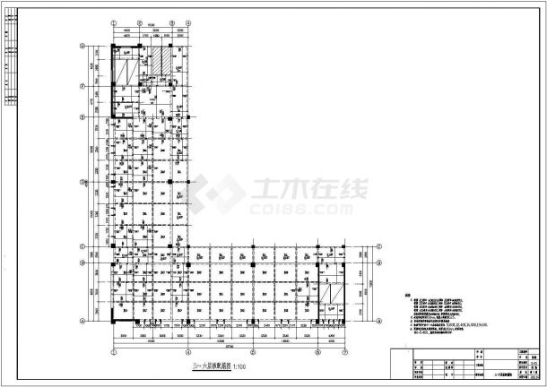 【广东】地上六层框架剪力墙结构科学楼结构设计施工图-图一