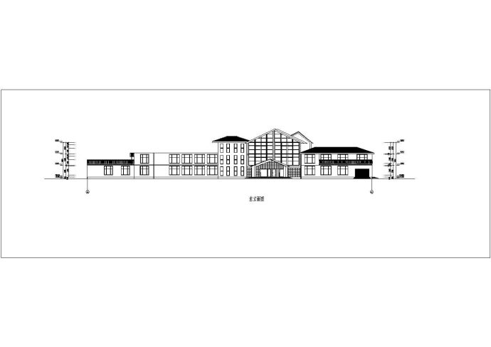 某三层框架结构景区旅馆建筑课程设计_图1